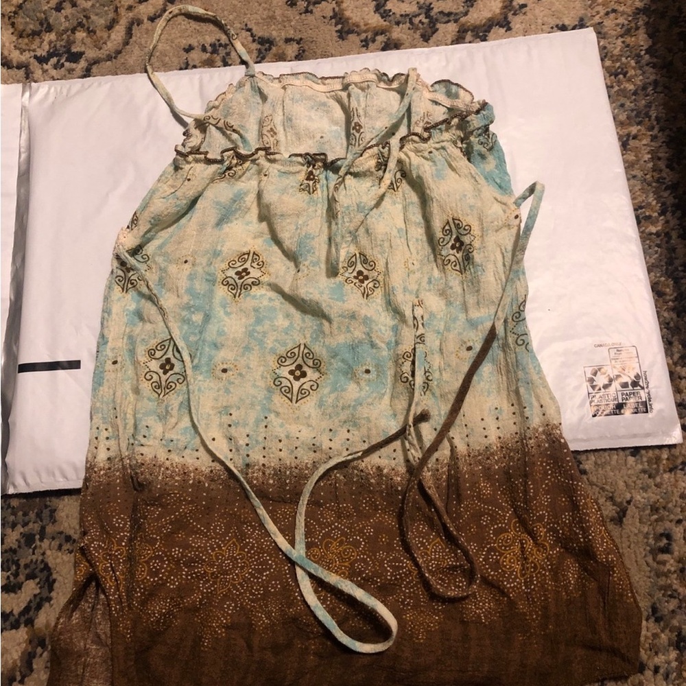 Bohemian Blue and Brown shirt